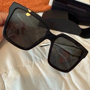 Prada Sunglasses Womens - in Black/Dark Grey, One Size